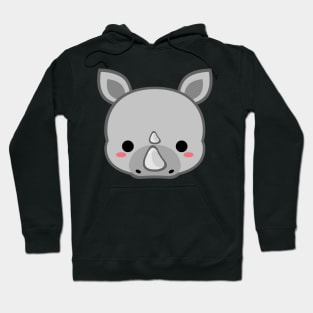 Cute White Rhino Hoodie